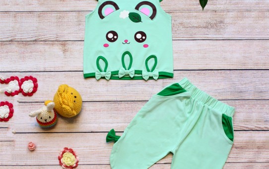 Quần áo trẻ em giá sỉ tại TPHCM - Bộ lửng tai gấu cute
